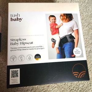 Tushbaby strapless baby hipster, black and gold, with extender, NWOT